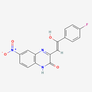 molecular formula C16H10FN3O4 B3723278 3-[2-(4-fluorophenyl)-2-oxoethylidene]-6-nitro-3,4-dihydro-2(1H)-quinoxalinone 