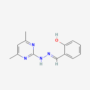 molecular formula C13H14N4O B3723304 2-hydroxybenzaldehyde (4,6-dimethyl-2-pyrimidinyl)hydrazone 