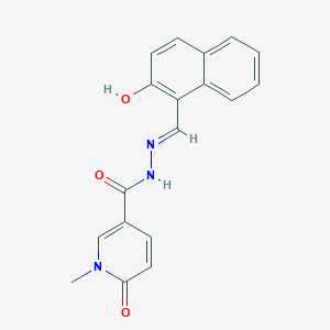 molecular formula C18H15N3O3 B3723316 N'-[(2-hydroxy-1-naphthyl)methylene]-1-methyl-6-oxo-1,6-dihydro-3-pyridinecarbohydrazide 