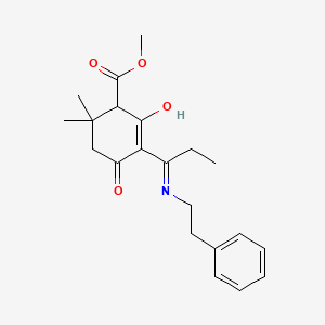 methyl 2,2-dimethyl-4,6-dioxo-5-{1-[(2-phenylethyl)amino]propylidene}cyclohexanecarboxylate