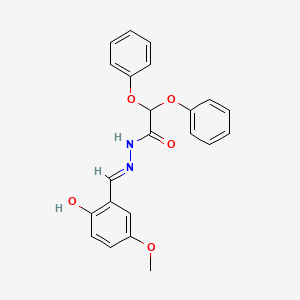 molecular formula C22H20N2O5 B3723357 N'-(2-hydroxy-5-methoxybenzylidene)-2,2-diphenoxyacetohydrazide 