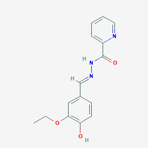 molecular formula C15H15N3O3 B3723362 N'-(3-ethoxy-4-hydroxybenzylidene)-2-pyridinecarbohydrazide 