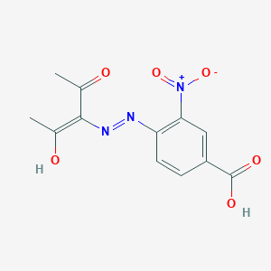 molecular formula C12H11N3O6 B3723389 4-[2-(1-acetyl-2-oxopropylidene)hydrazino]-3-nitrobenzoic acid 