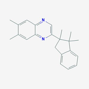 molecular formula C22H24N2 B372339 6,7-dimethyl-2-(1,1,2-trimethyl-2,3-dihydro-1H-inden-2-yl)quinoxaline 