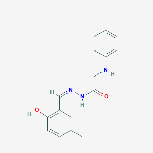molecular formula C17H19N3O2 B3723394 N'-(2-hydroxy-5-methylbenzylidene)-2-[(4-methylphenyl)amino]acetohydrazide 