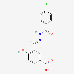 molecular formula C14H10ClN3O4 B3723400 4-chloro-N'-(2-hydroxy-5-nitrobenzylidene)benzohydrazide 
