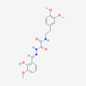 molecular formula C20H23N3O6 B3723414 N-[2-(3,4-dimethoxyphenyl)ethyl]-2-[2-(2-hydroxy-3-methoxybenzylidene)hydrazino]-2-oxoacetamide 