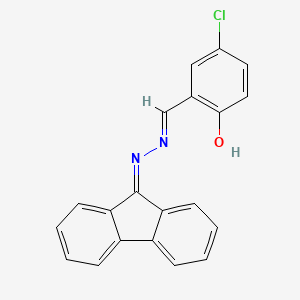 molecular formula C20H13ClN2O B3723434 5-chloro-2-hydroxybenzaldehyde 9H-fluoren-9-ylidenehydrazone 