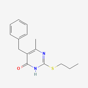 molecular formula C15H18N2OS B3723448 5-benzyl-6-methyl-2-(propylthio)-4(3H)-pyrimidinone 