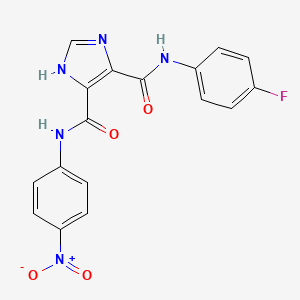 molecular formula C17H12FN5O4 B3723463 N~4~-(4-fluorophenyl)-N~5~-(4-nitrophenyl)-1H-imidazole-4,5-dicarboxamide 