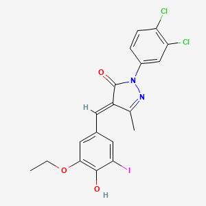 2-(3,4-dichlorophenyl)-4-(3-ethoxy-4-hydroxy-5-iodobenzylidene)-5-methyl-2,4-dihydro-3H-pyrazol-3-one