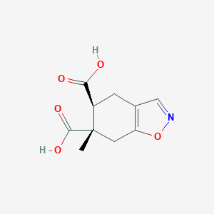 molecular formula C10H11NO5 B372349 6-Methyl-4,5,6,7-tetrahydro-1,2-benzisoxazole-5,6-dicarboxylic acid 