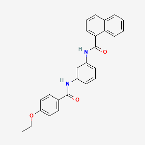 molecular formula C26H22N2O3 B3723497 N-{3-[(4-ethoxybenzoyl)amino]phenyl}-1-naphthamide 