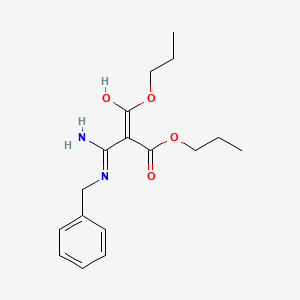 molecular formula C17H24N2O4 B3723509 dipropyl [amino(benzylamino)methylene]malonate 