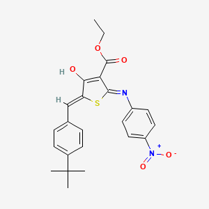 ethyl 5-(4-tert-butylbenzylidene)-2-[(4-nitrophenyl)amino]-4-oxo-4,5-dihydro-3-thiophenecarboxylate
