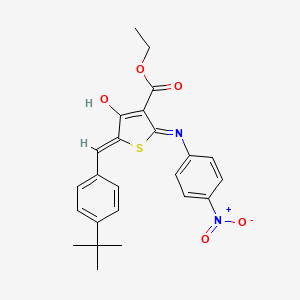 molecular formula C24H24N2O5S B3723533 ethyl 5-(4-tert-butylbenzylidene)-2-[(4-nitrophenyl)amino]-4-oxo-4,5-dihydro-3-thiophenecarboxylate 