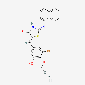 molecular formula C24H17BrN2O3S B3723541 5-[3-bromo-5-methoxy-4-(2-propyn-1-yloxy)benzylidene]-2-(1-naphthylamino)-1,3-thiazol-4(5H)-one 