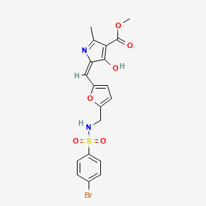 methyl 5-{[5-({[(4-bromophenyl)sulfonyl]amino}methyl)-2-furyl]methylene}-2-methyl-4-oxo-4,5-dihydro-1H-pyrrole-3-carboxylate