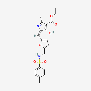 ethyl 2-methyl-5-{[5-({[(4-methylphenyl)sulfonyl]amino}methyl)-2-furyl]methylene}-4-oxo-4,5-dihydro-1H-pyrrole-3-carboxylate
