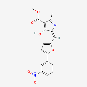 molecular formula C18H14N2O6 B3723577 methyl 2-methyl-5-{[5-(3-nitrophenyl)-2-furyl]methylene}-4-oxo-4,5-dihydro-1H-pyrrole-3-carboxylate 