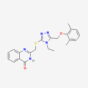 2-[({5-[(2,6-dimethylphenoxy)methyl]-4-ethyl-4H-1,2,4-triazol-3-yl}thio)methyl]-4(3H)-quinazolinone