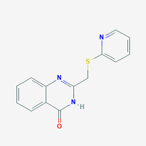 molecular formula C14H11N3OS B3723610 2-[(2-pyridinylthio)methyl]-4(1H)-quinazolinone 
