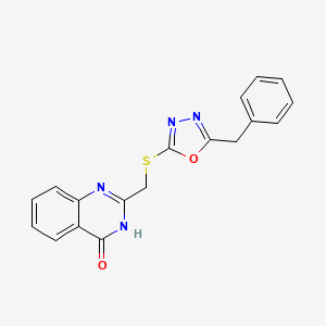 2-{[(5-benzyl-1,3,4-oxadiazol-2-yl)thio]methyl}-4(3H)-quinazolinone