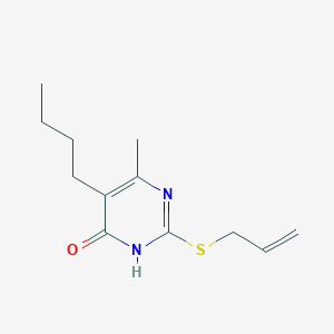 molecular formula C12H18N2OS B3723635 2-(allylthio)-5-butyl-6-methyl-4-pyrimidinol 