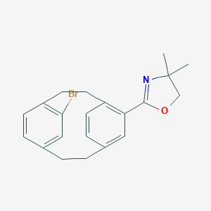 molecular formula C21H22BrNO B372364 2-[12-Bromotricyclo[8.2.2.2~4,7~]hexadeca-1(12),4,6,10,13,15-hexaen-5-yl]-4,4-dimethyl-4,5-dihydro-1,3-oxazole 
