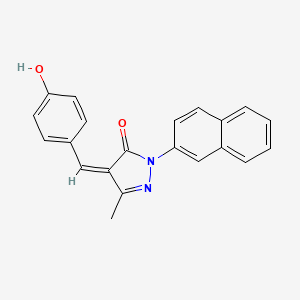 4-(4-hydroxybenzylidene)-5-methyl-2-(2-naphthyl)-2,4-dihydro-3H-pyrazol-3-one