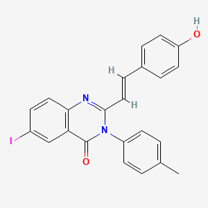 molecular formula C23H17IN2O2 B3723662 2-[2-(4-hydroxyphenyl)vinyl]-6-iodo-3-(4-methylphenyl)-4(3H)-quinazolinone 