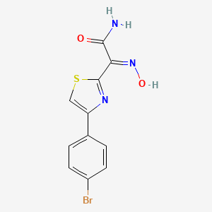 molecular formula C11H8BrN3O2S B3723666 2-[4-(4-bromophenyl)-1,3-thiazol-2-yl]-2-(hydroxyimino)acetamide 