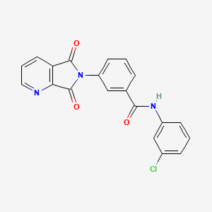 N-(3-chlorophenyl)-3-(5,7-dioxo-5,7-dihydro-6H-pyrrolo[3,4-b]pyridin-6-yl)benzamide