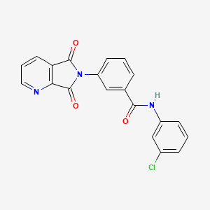 molecular formula C20H12ClN3O3 B3723698 N-(3-chlorophenyl)-3-(5,7-dioxo-5,7-dihydro-6H-pyrrolo[3,4-b]pyridin-6-yl)benzamide 