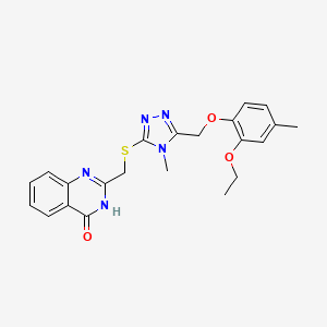 2-[({5-[(2-ethoxy-4-methylphenoxy)methyl]-4-methyl-4H-1,2,4-triazol-3-yl}thio)methyl]-4(3H)-quinazolinone