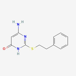 molecular formula C12H13N3OS B3723713 6-amino-2-[(2-phenylethyl)thio]-4(3H)-pyrimidinone 