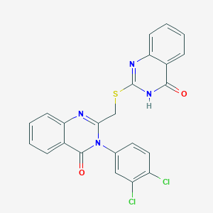 3-(3,4-dichlorophenyl)-2-{[(4-oxo-3,4-dihydro-2-quinazolinyl)thio]methyl}-4(3H)-quinazolinone