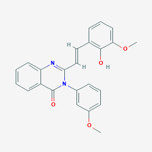 molecular formula C24H20N2O4 B3723761 2-[2-(2-hydroxy-3-methoxyphenyl)vinyl]-3-(3-methoxyphenyl)-4(3H)-quinazolinone 