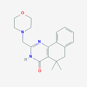 5,5-dimethyl-2-(4-morpholinylmethyl)-5,6-dihydrobenzo[h]quinazolin-4(3H)-one