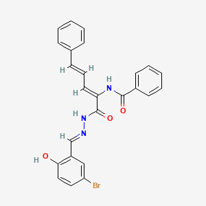 N-(1-{[2-(5-bromo-2-hydroxybenzylidene)hydrazino]carbonyl}-4-phenyl-1,3-butadien-1-yl)benzamide