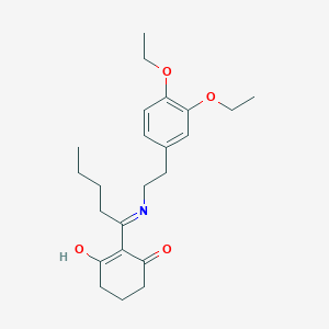 2-(1-{[2-(3,4-diethoxyphenyl)ethyl]amino}pentylidene)cyclohexane-1,3-dione