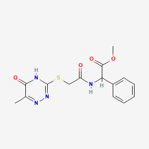 methyl ({[(6-methyl-5-oxo-4,5-dihydro-1,2,4-triazin-3-yl)thio]acetyl}amino)(phenyl)acetate