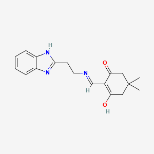 molecular formula C18H21N3O2 B3723913 2-({[2-(1H-benzimidazol-2-yl)ethyl]amino}methylene)-5,5-dimethylcyclohexane-1,3-dione 