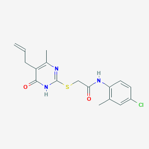 2-[(5-allyl-4-hydroxy-6-methyl-2-pyrimidinyl)thio]-N-(4-chloro-2-methylphenyl)acetamide