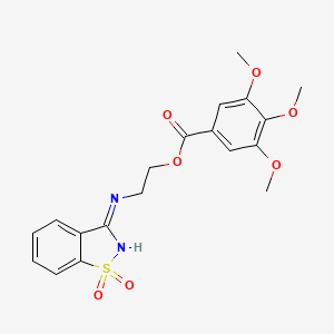 2-[(1,1-dioxido-1,2-benzisothiazol-3-yl)amino]ethyl 3,4,5-trimethoxybenzoate