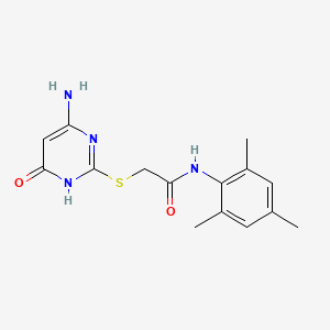 2-[(4-amino-6-oxo-1,6-dihydro-2-pyrimidinyl)thio]-N-mesitylacetamide