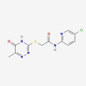 N-(5-chloro-2-pyridinyl)-2-[(6-methyl-5-oxo-4,5-dihydro-1,2,4-triazin-3-yl)thio]acetamide