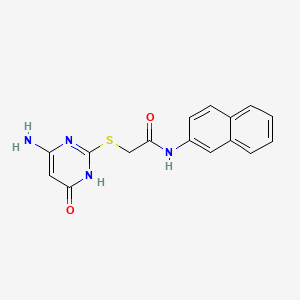 2-[(4-AMINO-6-OXO-1,6-DIHYDRO-2-PYRIMIDINYL)SULFANYL]-N~1~-(2-NAPHTHYL)ACETAMIDE