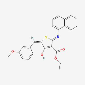 ethyl 5-(3-methoxybenzylidene)-2-(1-naphthylamino)-4-oxo-4,5-dihydro-3-thiophenecarboxylate