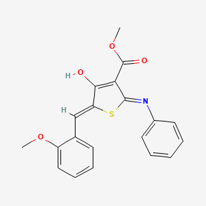 molecular formula C20H17NO4S B3724124 methyl 2-anilino-5-(2-methoxybenzylidene)-4-oxo-4,5-dihydro-3-thiophenecarboxylate 